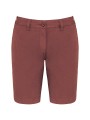 KARIBAN Bermuda aspect délavé femme washed marsala personnalisable