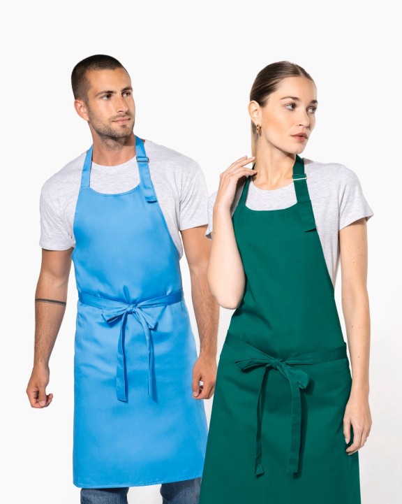 KARIBAN Schürze aus Baumwollpolyester ohne Tasche Schürze personalisierbar