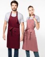 KARIBAN Schürze aus Baumwollpolyester ohne Tasche Schürze personalisierbar