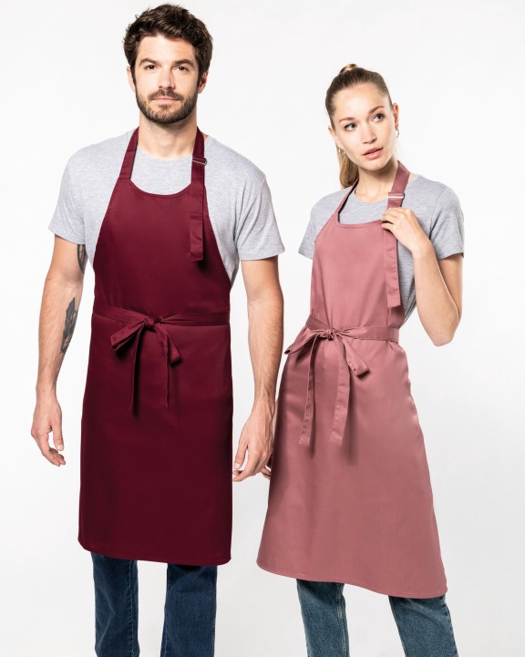 KARIBAN Schürze aus Baumwollpolyester ohne Tasche Schürze personalisierbar