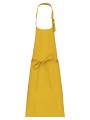 KARIBAN Tablier coton sans poche MUSTARD personnalisable