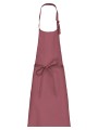 KARIBAN Tablier coton sans poche marsala personnalisable