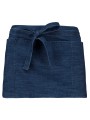 KARIBAN Tablier polycoton court denim personnalisable