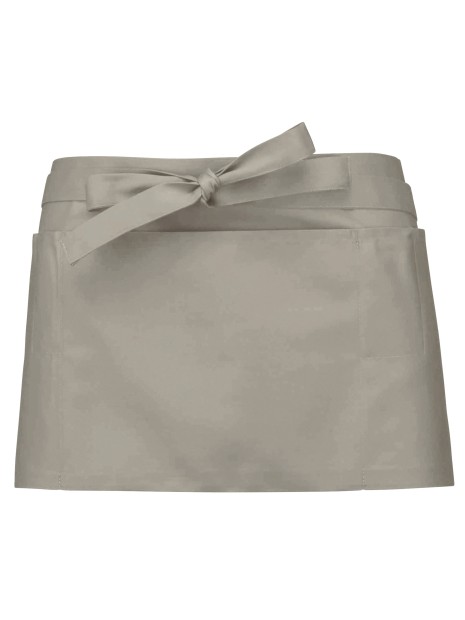 KARIBAN Tablier polycoton court calvi beige personnalisable