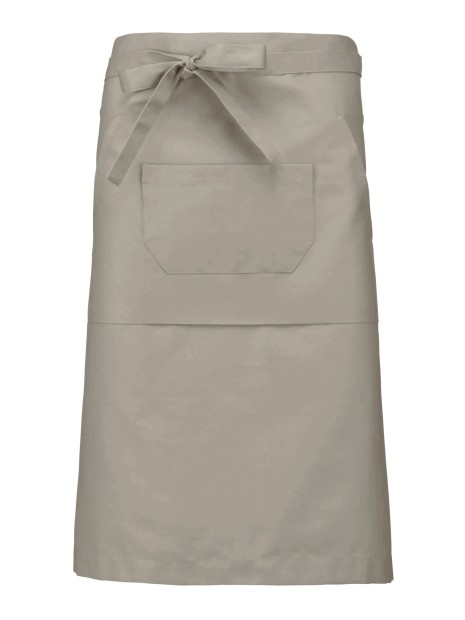 KARIBAN Tablier polycoton long calvi beige personnalisable