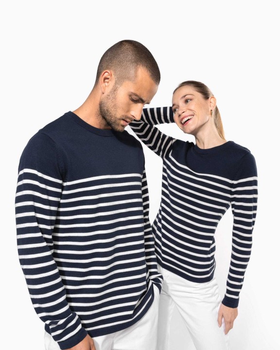 KARIBAN Herrenpullover im Marine-Stil Pullover personalisierbar