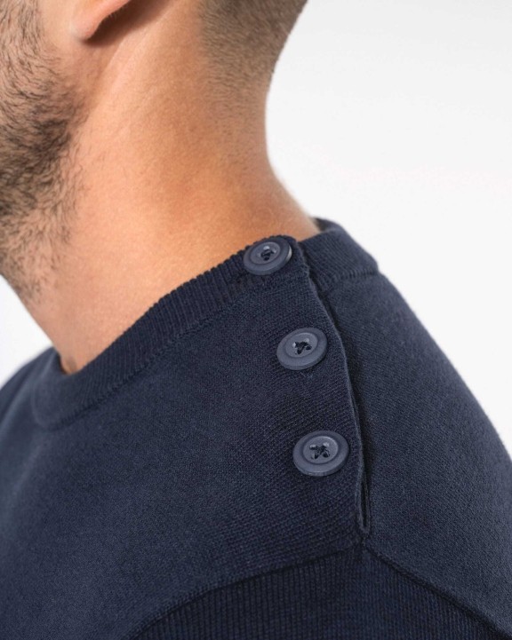 KARIBAN Herrenpullover im Marine-Stil Pullover personalisierbar