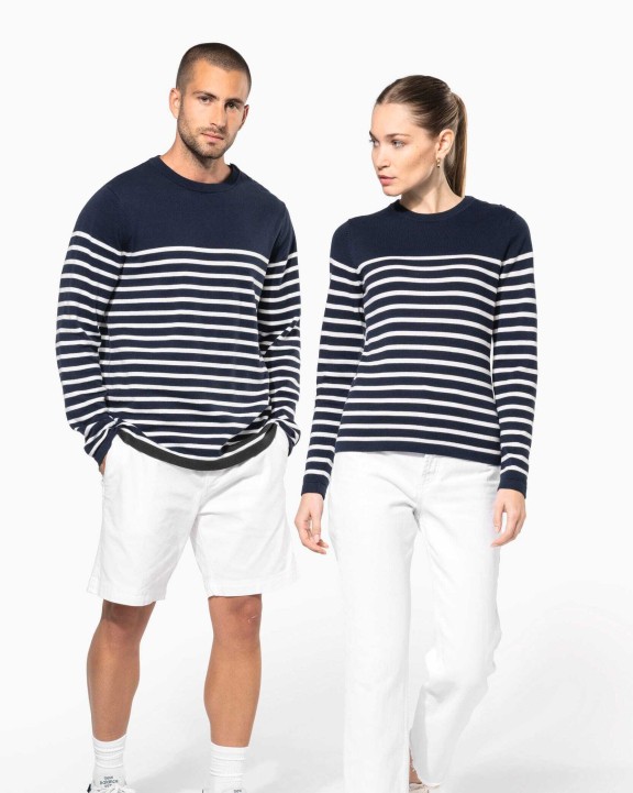 KARIBAN Herrenpullover im Marine-Stil Pullover personalisierbar