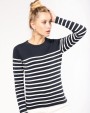 KARIBAN Damenpullover im Marine-Stil Pullover personalisierbar
