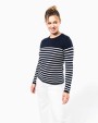 KARIBAN Damenpullover im Marine-Stil Pullover personalisierbar