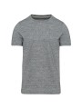 KARIBAN T-shirt vintage manches courtes homme slub grey heather personnalisable