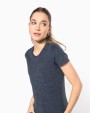 T-shirt KARIBAN Vintage dames-t-shirt met korte mouwen voor bedrukking &amp; borduring