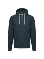 KARIBAN Sweat-shirt vintage zippé à capuche homme night blue heather personnalisable