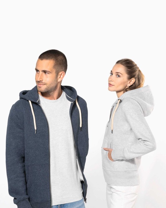 Sweat-shirt personnalisable KARIBAN Sweat-shirt vintage zippé à capuche homme