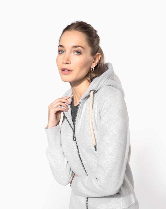 Sweat-shirt personnalisable KARIBAN Sweat-shirt vintage zippé à capuche femme