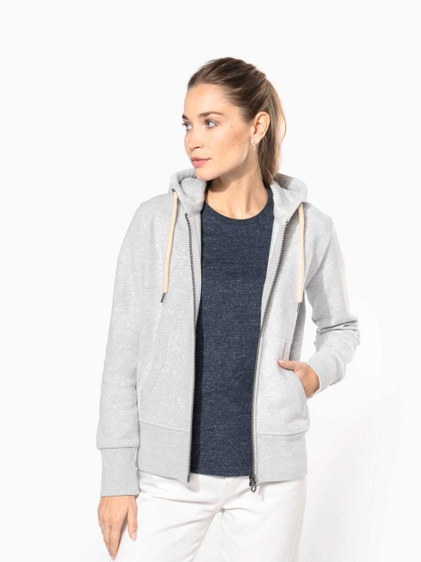 Sweat-shirts à personnaliser KARIBAN Sweat-shirt vintage zippé à capuche femme 
