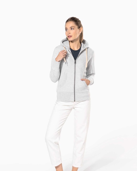 Sweat-shirt personnalisable KARIBAN Sweat-shirt vintage zippé à capuche femme