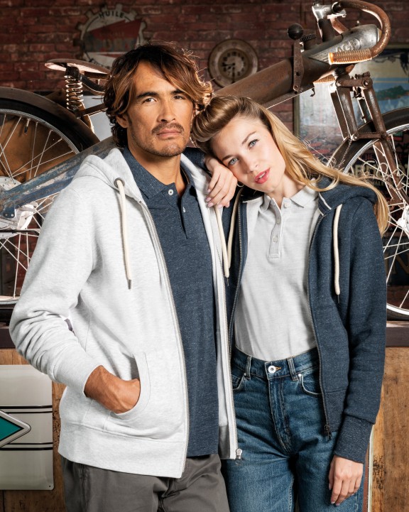 Sweat-shirt personnalisable KARIBAN Sweat-shirt vintage zippé à capuche femme