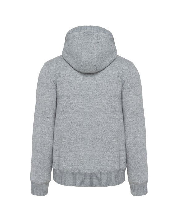 KARIBAN Vintage Fleecejacke mit Sherpa-Futter Jacke personalisierbar