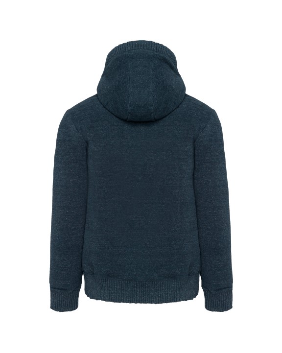 KARIBAN Vintage Fleecejacke mit Sherpa-Futter Jacke personalisierbar