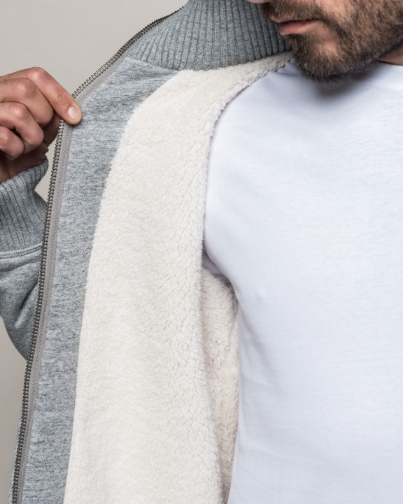 Veste personnalisable KARIBAN Veste vintage molleton doublée sherpa homme