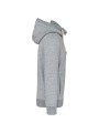 KARIBAN Veste vintage molleton doublée sherpa homme slub grey heather personnalisable
