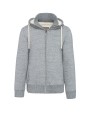 KARIBAN Vintage Fleecejacke mit Sherpa-Futter Jacke personalisierbar