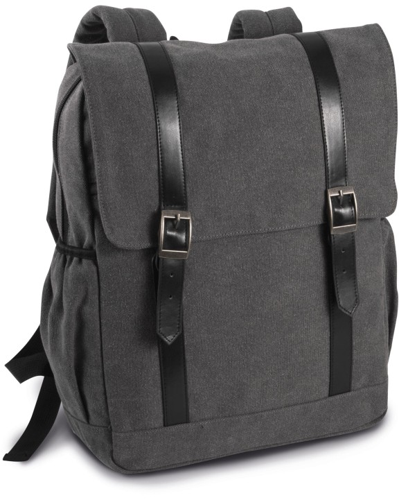 Tas & zak KIMOOD Rugzak van canvas met klep voor bedrukking &amp; borduring