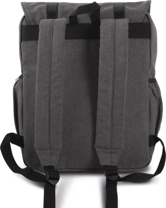 Tas & zak KIMOOD Rugzak van canvas met klep voor bedrukking &amp; borduring