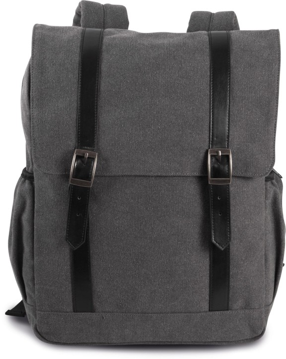 Tas & zak KIMOOD Rugzak van canvas met klep voor bedrukking &amp; borduring