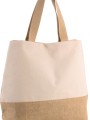 Tote bags à personnaliser KIMOOD Sac shopping en toiles de coton et jute 