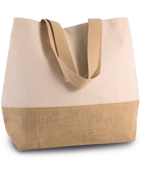 Tote bag KIMOOD Shopper van jute- & katoencanvas voor bedrukking &amp; borduring