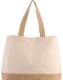 Tote bag personnalisable KIMOOD Sac shopping en toiles de coton et jute