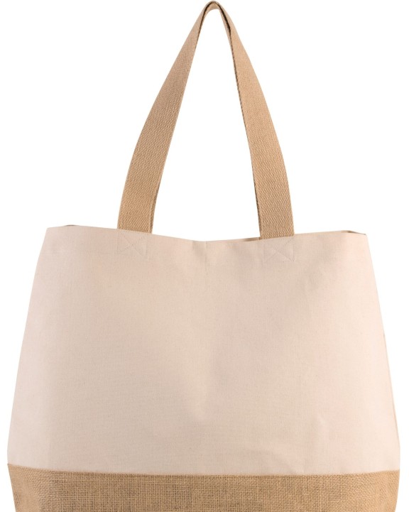 Tote bag KIMOOD Shopper van jute- & katoencanvas voor bedrukking &amp; borduring