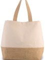 Tote bags à personnaliser KIMOOD Sac shopping en toiles de coton et jute 