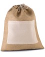 KIMOOD Tasche aus Jutestoff mit Kordel Tasche personalisierbar