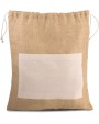 KIMOOD Tasche aus Jutestoff mit Kordel Tasche personalisierbar