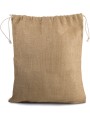 KIMOOD Sac en toile de jute avec cordelettes natural / gold personnalisable