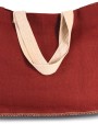 Tote bag KIMOOD Zak van jute met contrasterende naad voor bedrukking &amp; borduring