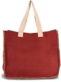 KIMOOD Sac en jute avec coutures contrastées  personnalisable