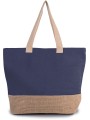 KIMOOD Sac de shopping fourre-tout esprit rustique patriot blue / natural personnalisable
