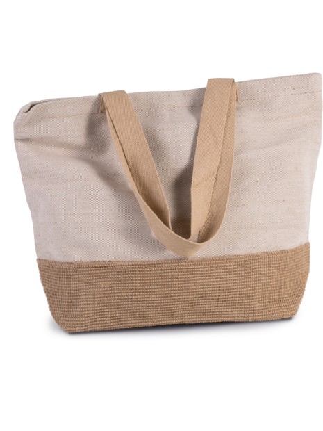 KIMOOD Sac de shopping fourre-tout esprit rustique rustic natural / natural personnalisable