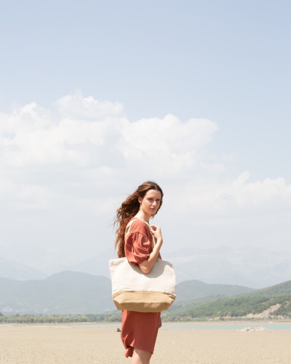 Sac & bagagerie personnalisable KIMOOD Sac de shopping fourre-tout esprit rustique