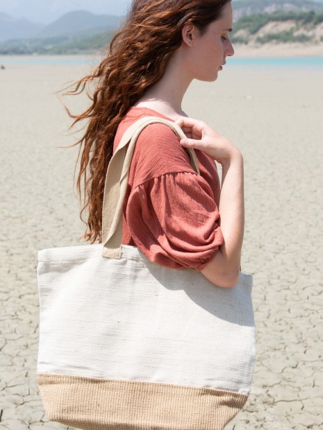 Sacs & Bagagerie à personnaliser KIMOOD Sac de shopping fourre-tout esprit rustique 