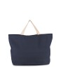 KIMOOD Grand sac de shopping fourre-tout esprit rustique bleu marine personnalisable