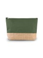 KIMOOD Pochette en toiles de coton et jute dusty light green / natural personnalisable