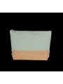 KIMOOD Pochette en toiles de coton et jute sage / natural personnalisable