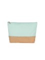 KIMOOD Pochette en toiles de coton et jute ice mint / natural personnalisable