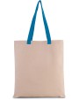 Tote bag KIMOOD Platte shopper van canvas met contrasterend hengsel voor bedrukking &amp; borduring