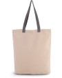 Tote bag KIMOOD Shopper met plooi en contrasterend hengsel voor bedrukking &amp; borduring